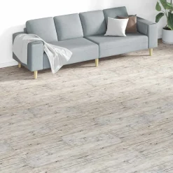 vidaXL Planches de sol 18 pcs Gris 5,26 m² PVC