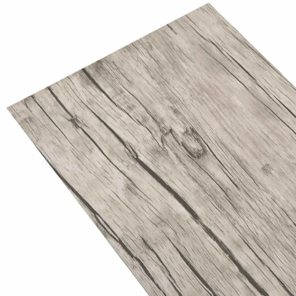 vidaXL Planches de sol 18 pcs Gris 5,26 m² PVC