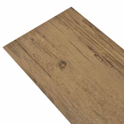 vidaXL Planches de sol 18 pcs Brun Noyé 5,26 m² PVC