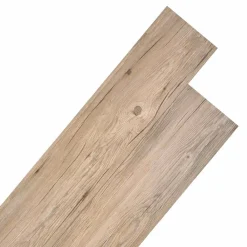 vidaXL Planches de sol 18 pcs Marron 5,26 m² PVC