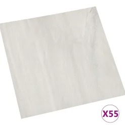Matériaux De Construction-vidaXL Planches de sol 55 pcs Crème 5,11 m² PVC Cr&egrave;me
