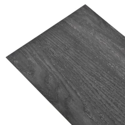Matériaux De Construction-vidaXL Planches de sol 18 pcs 5,26 m² PVC Noir et blanc