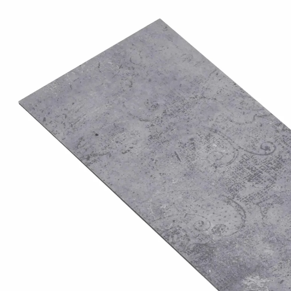 Matériaux De Construction-vidaXL Planches de sol 18 pcs Gris 5,26 m² PVC gris ciment