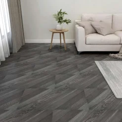 vidaXL Planches de sol 55 pcs Gris 5,11 m² PVC