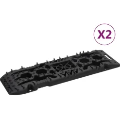 Préparation Aux Situations D'Urgence-vidaXL Planches de traction 2 pc 107x31x7 cm Nylon Noir
