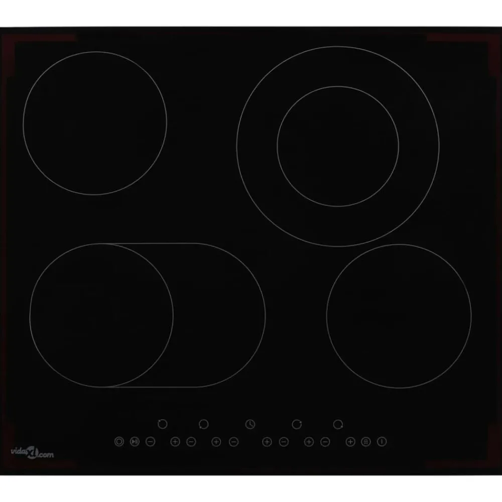 Arts De La Table & Arts Culinaires-vidaXL Plaque de cuisson Céramique 4 brûleurs Contrôle tactile 6600 W