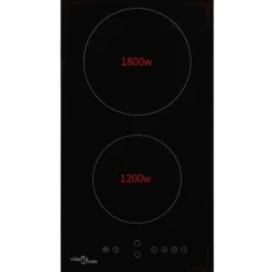 vidaXL Plaque de cuisson Céramique 2 brûleurs Contrôle tactile 3000 W