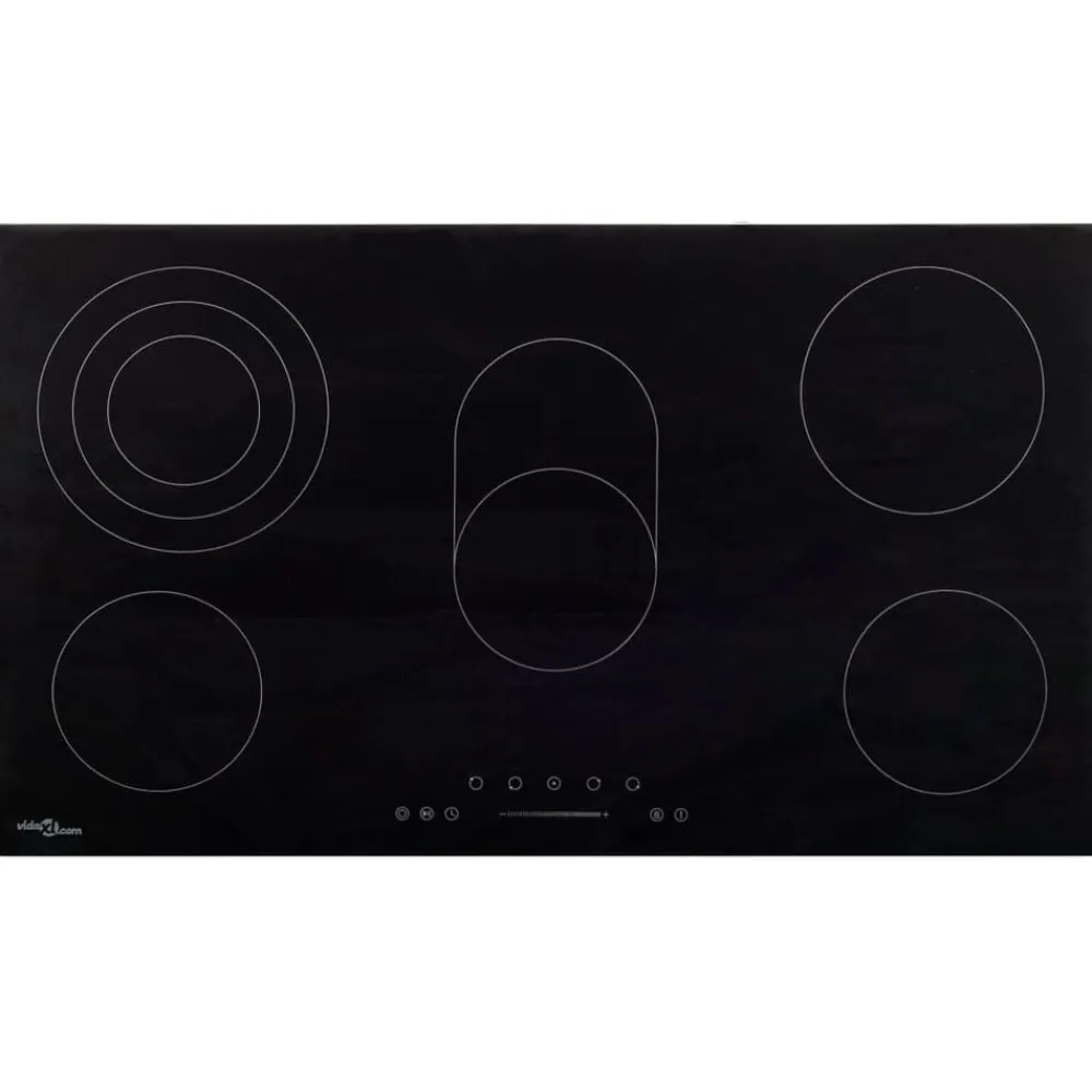 Arts De La Table & Arts Culinaires-vidaXL Plaque de cuisson Céramique 5 brûleurs Contrôle tactile 8500 W