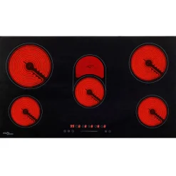 Arts De La Table & Arts Culinaires-vidaXL Plaque de cuisson Céramique 5 brûleurs Contrôle tactile 8500 W