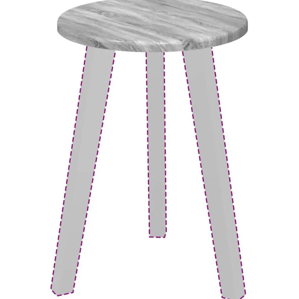 Accessoires Pour Tables-vidaXL Plateau de table Gris Sonoma 30 x 30 x 1,5 cm Bois d'ingénierie Sonoma gris