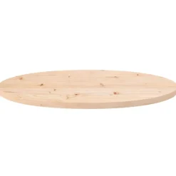 vidaXL Plateau de table ovale en pin massif 70 x 35 x 2,5 cm