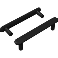 Accessoires De Quincaillerie-vidaXL Poignée de cabinet 2 pcs Noir 121 x 16.6 x 28.3 mm Fer