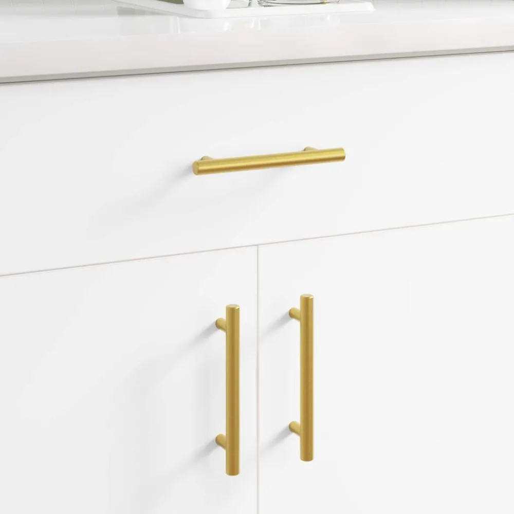 Accessoires De Quincaillerie-vidaXL Poignée de cabinet 2 pcs Doré 150 mm Acier inoxydable