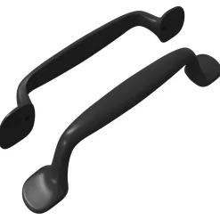 Accessoires De Quincaillerie-vidaXL Poignée de meuble 2 pcs Noir 130 x 19,4 x 22,3 mm Aluminium
