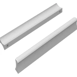 vidaXL Poignée Uni 2 pcs Argenté 105.7 x 7.4 x 15.5 mm Aluminium