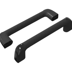 vidaXL Poignée Uni 2 pcs Noir 380 x 34 x 85 mm Aluminium et PP