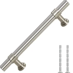 Accessoires De Quincaillerie-vidaXL Poignées d'armoire 10 pcs é 96 mm acier inoxydable Argent
