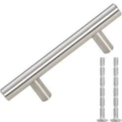 vidaXL Poignées d'armoire 10 pcs é 64 mm acier inoxydable