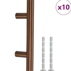 vidaXL Poignées d'armoire 10 pcs 64 mm acier inoxydable