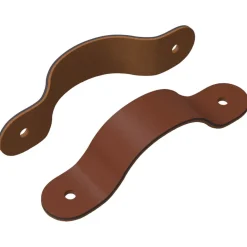 vidaXL Poignées de Cabinet 2 pcs Marron 140 x 25 x 2,3 mm PU