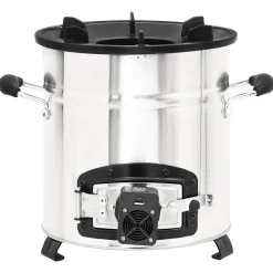 Cheminées-vidaXL Poêle à bois avec ventilateur USB Argenté 35,5x26x28 cm Inox