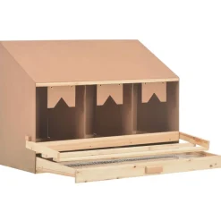 Agriculture-vidaXL Pondoir 3 compartiments 93x40x65 cm bois de pin massif