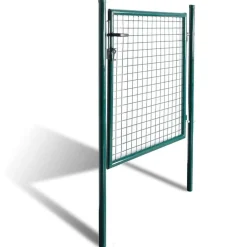 Clôtures & Barrières-vidaXL Portail de clôture à une porte 100x100 cm en acier thermolaqué