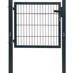 vidaXL Portail de clôture 2D (simple) anthracite 100x80 cm