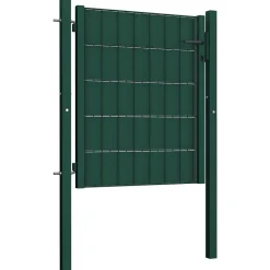 vidaXL Portail de clôture en PVC et acier 100 x 81 cm