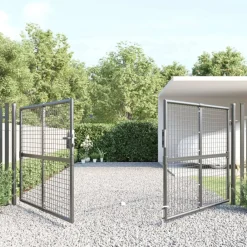 Clôtures & Barrières-vidaXL Portail de jardin grillagé 300 x 125 cm Acier galvanisé Anthracite