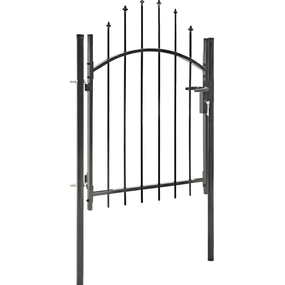 Clôtures & Barrières-vidaXL Portail de jardin Woerden acier 1x1 m Noir