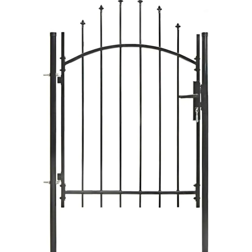 Clôtures & Barrières-vidaXL Portail de jardin Woerden acier 1x1 m Noir