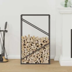 Accessoires Pour Cheminées & Poêles À Bois-vidaXL Portant de bois chauffage 60x25x100 cm Noir