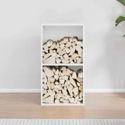 Accessoires Pour Cheminées & Poêles À Bois-vidaXL Portant de bois chauffage 40x30x75 cm Blanc