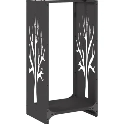 Accessoires Pour Cheminées & Poêles À Bois-vidaXL Portant de bois chauffage 40x30x80 cm Noir
