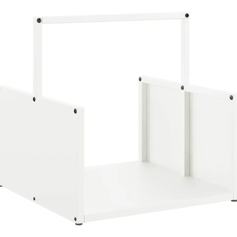 Accessoires Pour Cheminées & Poêles À Bois-vidaXL Portant de bois chauffage 40x40x40 cm Blanc