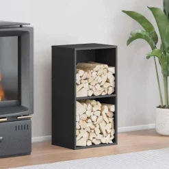 Accessoires Pour Cheminées & Poêles À Bois-vidaXL Portant de bois chauffage 40x30x75 cm Noir