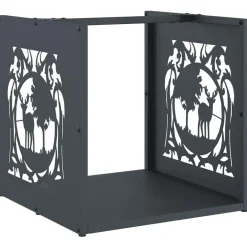 Accessoires Pour Cheminées & Poêles À Bois-vidaXL Portant de bois chauffage 40x40x40 cm Anthracite