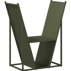 Accessoires Pour Cheminées & Poêles À Bois-vidaXL Portant de bois chauffage 69,5x35x81 cm Vert olive