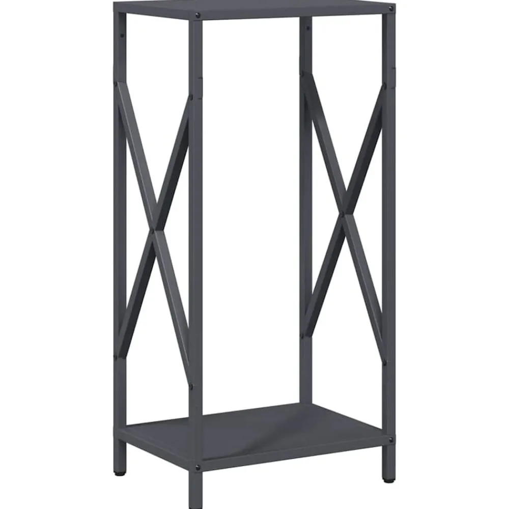 Accessoires Pour Cheminées & Poêles À Bois-vidaXL Portant de bois chauffage 34x25x70 cm Anthracite