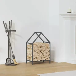 Accessoires Pour Cheminées & Poêles À Bois-vidaXL Portant de bois chauffage 40x25x60 cm Anthracite