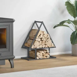 Accessoires Pour Cheminées & Poêles À Bois-vidaXL Portant de bois chauffage 50x25x60 cm Anthracite