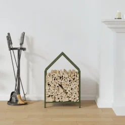 Accessoires Pour Cheminées & Poêles À Bois-vidaXL Portant de bois chauffage 40x25x60 cm Vert olive