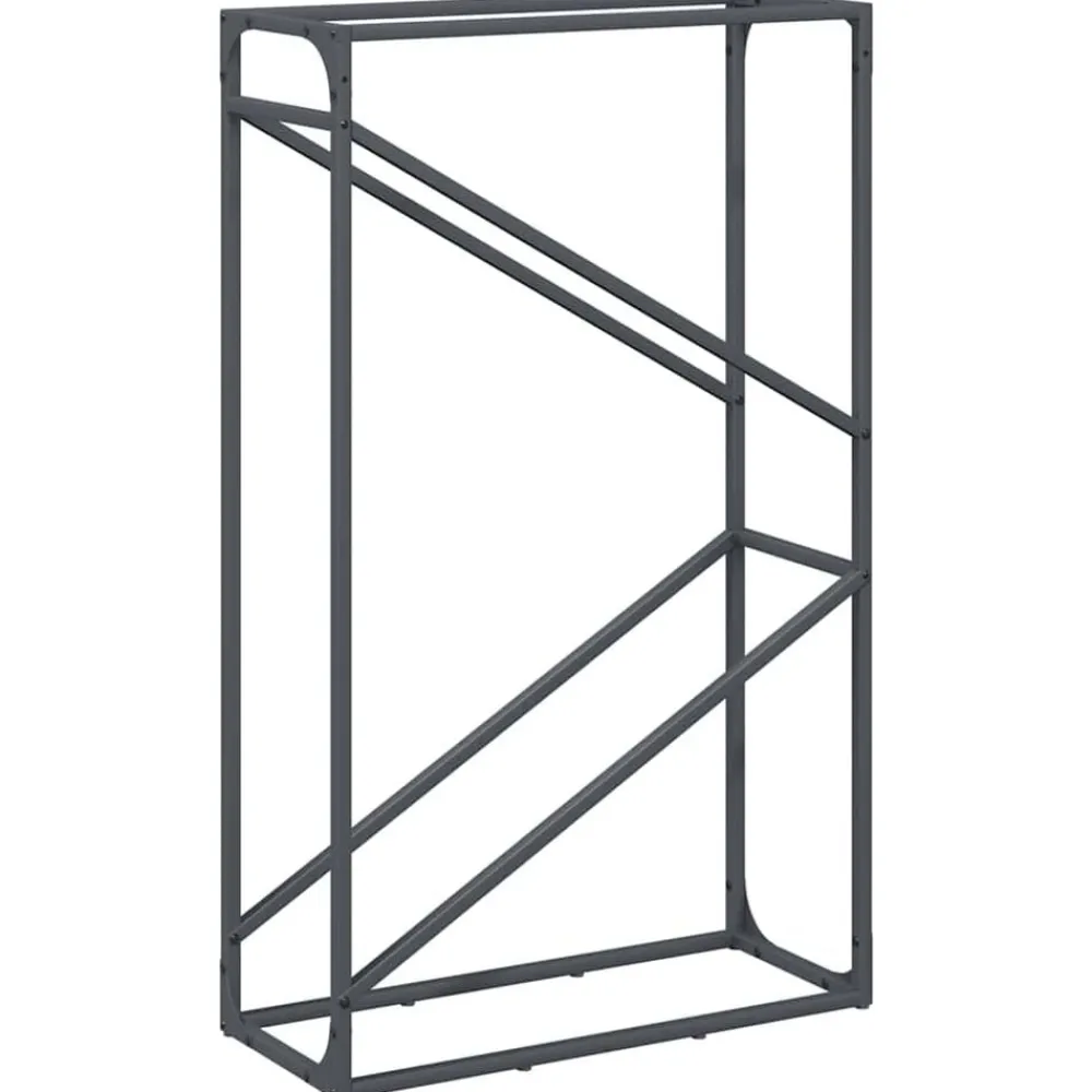 Accessoires Pour Cheminées & Poêles À Bois-vidaXL Portant de bois chauffage 60x25x100 cm Anthracite