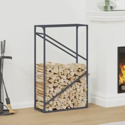 Accessoires Pour Cheminées & Poêles À Bois-vidaXL Portant de bois chauffage 60x25x100 cm Anthracite