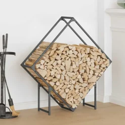 Accessoires Pour Cheminées & Poêles À Bois-vidaXL Portant de bois chauffage 100x25x100 cm Anthracite