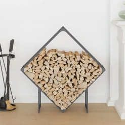 Accessoires Pour Cheminées & Poêles À Bois-vidaXL Portant de bois chauffage 100x25x100 cm Anthracite