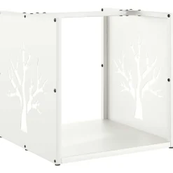 Accessoires Pour Cheminées & Poêles À Bois-vidaXL Portant de bois chauffage 40x40x40 cm Blanc