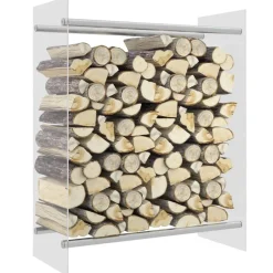 vidaXL Portant de bois chauffage 80x35x100 cm Verre trempé