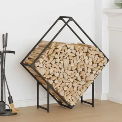 Accessoires Pour Cheminées & Poêles À Bois-vidaXL Portant de bois chauffage 100x25x100 cm Noir